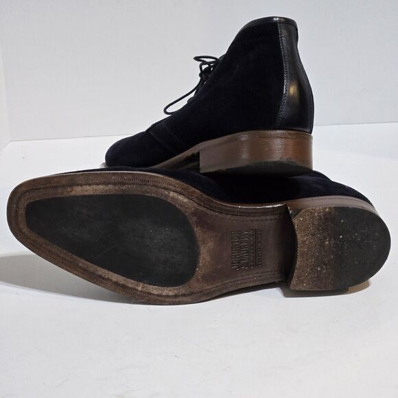 JOHNSTON‎ & MURPHY COLLECTION Mens CHUKKA Boots Size 10.5M Dark Blue Suede Ankle main image 10